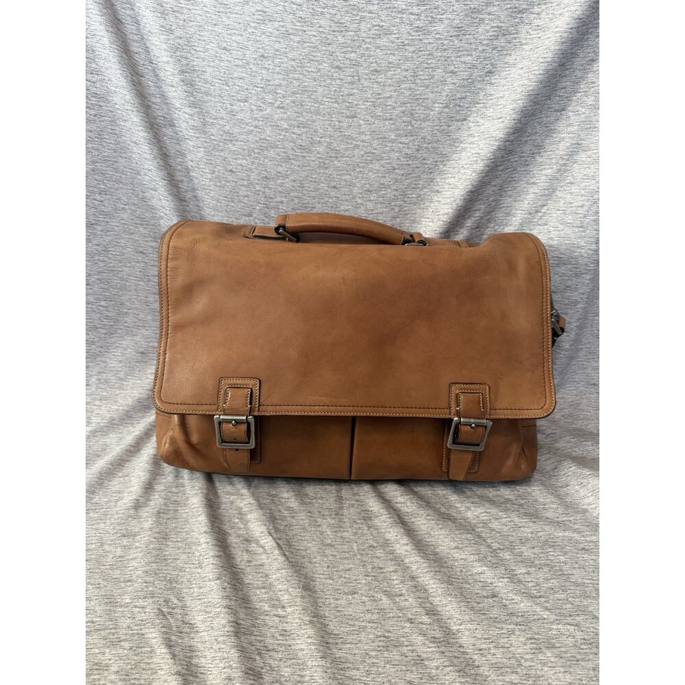Coach Vintage Leather Messenger Bag Briefcase, Natural Color 2005 5A06